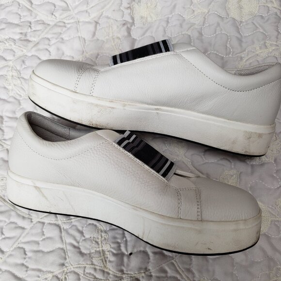 EUC DR. SCHOLLS ORIGINAL collection pure white leather platform (9) casual KICKS - Picture 7 of 9